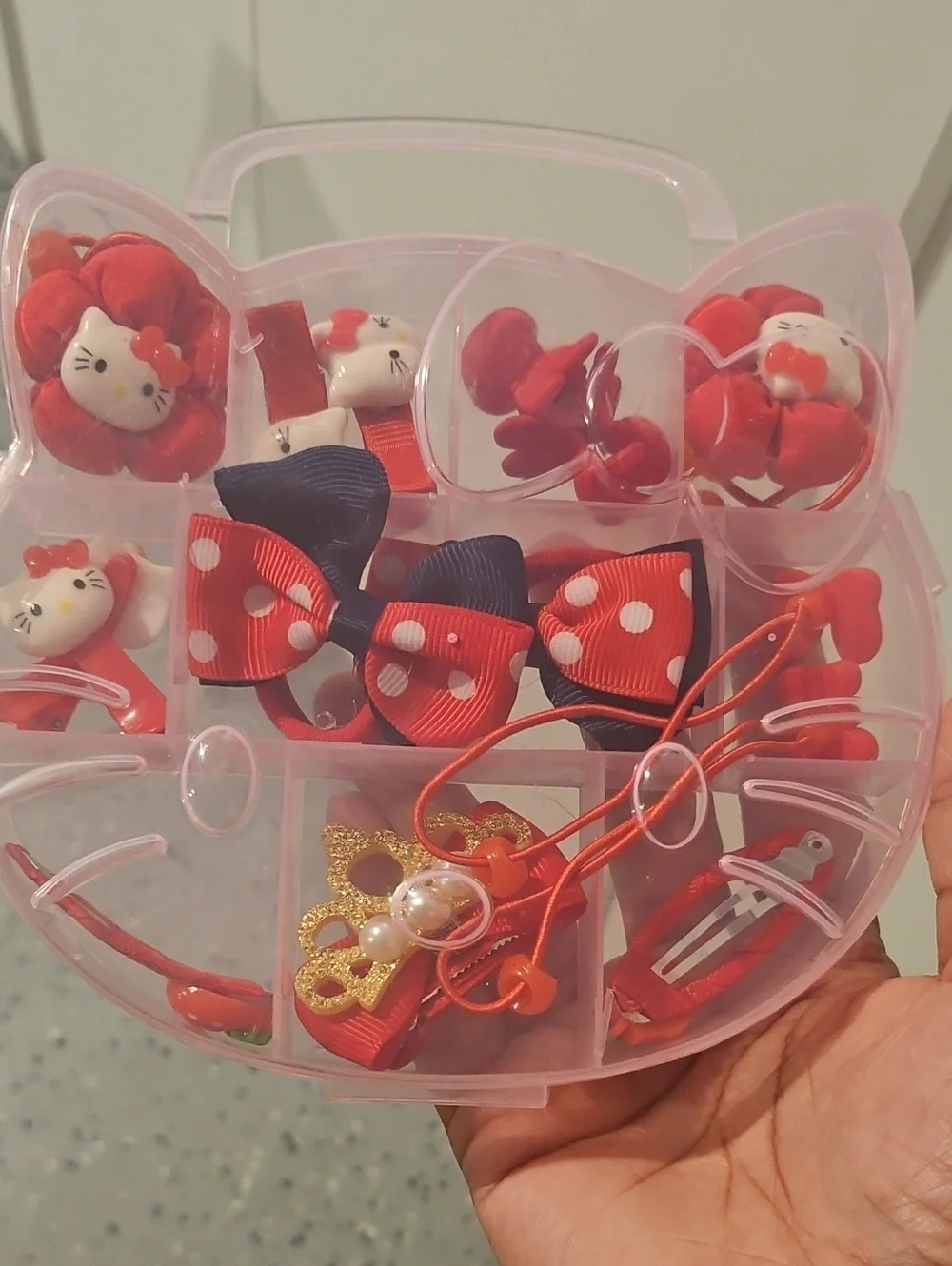 11 pcs Cartoon Gift Box Bow Hair Circle Bow Hair Clip Set for Kids